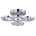 Oylum 4'lü Krom 24 Watt Kristalli Koridor Salon LED Plafonyer Avize