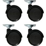 Oynak Tablalı Dolap Sehpa Masa Ayağı Mobilya Tekerleği 40 Mm Polyamid Siyah (4 ADET)