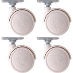 Oynak Tablalı Dolap Sehpa Masa Ayağı Mobilya Tekerleği 40 Mm Polyemid Beyaz (4 Adet)