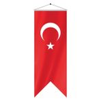 Oysal Bayrak Türk Bayrağı Alpaka Kumaş Kırlangıç Modeli Dijital Baskı ve Canlı Renkler 75 x 300 - Renkli - 1 Adet
