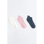Oysho 3'lü pamuk karışımlı sneaker çorap
