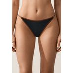 Oysho Kontrast örgü detaylı orta kesim bikini altı