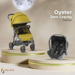Oyster Zero Gravity Otomatik Kapanan Bebek Arabası | Oyster Capsule Oto Koltuğu Dahil Travel Sistem - Mustard