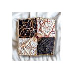 Oyt DÜKKAN Siyah Beyaz Classy Tasarım Fular Şal Bandana Eşarp 100x100 Cm