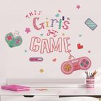 Oyun Duvar Çıkartmaları Oyun Kız Odası Dekor Sevimli Kız Odası Süslemeleri Yatak Odası Pembe Oyun Odası Kapı Dekoru Genç Girly Şeyler Odanız için Harika Şeyler Aksesuarlar Duvar Posterleri