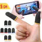 Oyun Eldiveni Fiber Oyuncu Eldiveni Parmak Ucu Parmaklık Pubg (5 Çift (10 Adet)) - Karışık-Çok Renkli