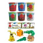 Oyun Hamuru 6 Renk 1 Paket Bubu 6 lı Oyun Hamuru 600 gr Canlı Renkler Okul Öncesi Kreş Anasınıfı Etkinli Hamuru