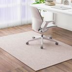 Oyun Ofis Koltuğu Paspası, Kaymaz Zemin Koruyucu, Sert Yüzeyler için, Bej, 100 x 100 cm, Dayanıklı Masa Halısı, Laminat ve Fayans Zemini Sandalye Tekerleklerinden Korur