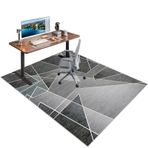 Oyun ve ofis sandalyesi matı, kaymaz zemin koruyucu, sert ahşap, ahşap zeminler için, 200 x 210 cm, bilgisayar sandalyesi halısı, ev ofis için, dayanıklı, sert zemin paspası