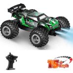 Oyuncak 2.4 Ghz Uzaktan Kumandalı Şarjlı LED Işıklı Drift Atan 15 Km Hız Yapan Off Road Araba 45 Dk Sürüş Süresi 1200 Mah Batarya - Yeşil
