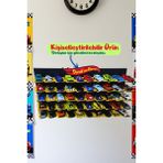Oyuncak Araba Rafı 50 Araçlık SARI - Kişiye Özel - (1/64 Ölçekli Arabalar İçin Uygundur) - Sarı - Siyah - 50x30