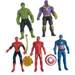 Oyuncak Avengers 5li Figür Karakter Seti Örümcek Adam Thanos Hulk Kaptan Amerika İron Man