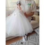 Oyuncak Bebek Gelinlikli Bebek Büyük Boy 40CM - Beyaz