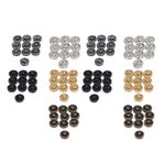 Oyuncak bebek kıyafetleri için mini çıtçıt düğmeler, 100 adet 5 mm bağlantı elemanları, 5 renk pas rengi