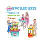 Oyuncak Candy Mutfak Seti Şef Mutfak Seti Ütü Seti Temizlik Set