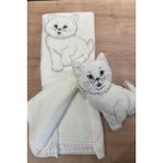 Oyuncak Hediyeli Bebek Triko Battaniye 90X90 cm Krem - 90 x 90 cm