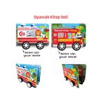 Oyuncak Kitap Seti 2 Kitap Ambulans & İtfaiye Gerçek Tekerlekli