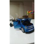 Oyuncak Metal Model Koleksiyon 1 / 24 Ölçek F 350 Pickup Mavi Kamyon 4X4 Işıklı Sesli