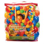 Oyuncak Oyun Ve Havuz Topu 9 Cm (100 Adet Pvc Torbada)