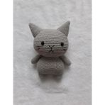 Oyuncak Park Gri Miniş Pisi Uyku Arkadaşı Amigurumi Organik Oyuncak