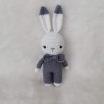 Oyuncak Park Gri Miniş Tavşan Uyku Arkadaşı Amigurumi Organik Oyuncak