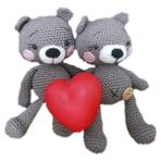 Oyuncak Park Miniş Sevimli Ayıcık Amigurumi Organik Oyuncak - Renkli