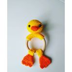 Oyuncak Park Ördek Diş Kaşıyıcı Çıngırak Amigurumi Organik Oyuncak