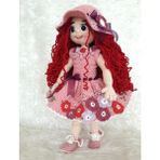 Oyuncak Park Pembe Gelincik Bebek Amigurumi Organik Oyuncak - Renkli