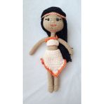 Oyuncak Park Pocahontas Bebek Amigurumi Organik Oyuncak - Renkli