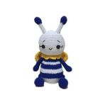 Oyuncak Park Saks Mavisi Miniş Arı Uyku Arkadaşı Amigurumi Organik Oyuncak