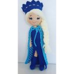 Oyuncak Park Sevimli Elsa Bebek Amigurumi Organik Oyuncak - Renkli