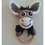 Oyuncak Park Sevimli Eşek Diş Kaşıyıcı Amigurumi Organik Çıngırak