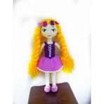Oyuncak Park Sevimli Rapunzel Bebek Amigurumi Organik Oyuncak - Renkli