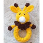 Oyuncak Park Şirin Geyik Çıngırak Amigurumi Organik Oyuncak