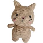 Oyuncak Park Sütlü Kahve Miniş Pisi Uyku Arkadaşı Amigurumi Organik Oyuncak - Açık Kahverengi