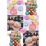 Oyuncak Sahili Skuşi Simli düz renk XLBoy Trend Stres Taşıma Kutulu Çın Mantısı Squishy 1 Adet Oyuncak Sukuşi Kutuda Dumpling