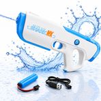 Oyuncak Şarjlı Otomatik Su Tabancası 500 ML | LED Işıklı | 10 Metre Menzil | Su Vakumlu Oyuncak Su Tabancası Yaz Deniz Açık Hava Bahçe Oyuncakları (Mavi)