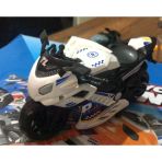 Oyuncak Sürtmeli Polis Motorsikleti 15 Cm Beyaz Model Motorsiklet