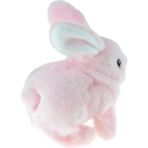 Oyuncak Tavşan Sevimli Pelüş Tavşan Pink Sesli Hareket Pilli 17CM - Pembe