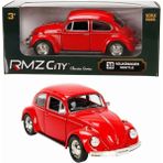Oyuncak Vitrinim 1:32 Rmz City Alman Klasikleri Serisi Die Cast Çek Bırak Model Araba - Kırmızı Volkswagen Beetle Kırmızı