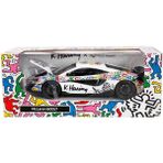 Oyuncak Vitrinim 1:32 Sesli ve Işıklı Rmz Hobby Keith Haring Serisi Die Cast Çek Bırak Model Araba - Beyaz Mclaren 600LT