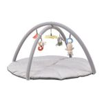 Oyuncaklı Bebek Oyun Halısı 90X49 cm MeridyenDukkan Gri Renk Aktivite-Bebek Jimnastiği Oyun Halısı