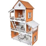 Oyuncakmatik Toys Turuncu Ahşap Çocuk Oyun Evi