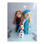 OYUNCAKPARK Karlar Ülkesi Anna Elsa Olaf Takımı Amigurumi Organik Oyuncak
