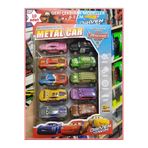 OYUNCAKSAHİLİ Cars Şimşek Mcqueen Cruz Flo Araba Demir Oyuncak 10 Adet Metal Model Çizgifilm Araçları