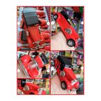 OYUNCAKSAHİLİ Klasik Metal Ata Araba Diecast Model Çekbırak Demir Oyuncak Koleksiyon Kapılar Açılır Yeşil