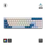 Oyuncu Klavyesi Gaming Mekanik 78 Tuşlu Rainbow Aydınlatmalı Hot-Swapp USB Tip-C Kablosu K65 - Çok Renkli