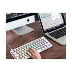 Oyuncu Klavyesi Rgb Klavye 20 Modlu Ayarlanabilir Renk Seçeneği Rgb Suya ve Toza Dayanıklı Klavye Oyun Klavyesi Oyuncu Klavye Mekanik Klavye Kırmızı Switch (Beyaz) - Option-1 - 001-Renkli