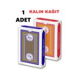 OYUNKAFASI 1 Adet Kalın Kağıt, Iskambil, Pişti, Oyun Kağıdı, Briç, Batak, 52 Oyun Kağıdı