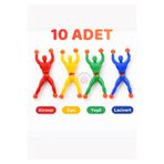 OYUNKAFASI 10 Adet Örümcek Adam Oyuncak – 10’lu Yapışan Tırmanan Eğlenceli Oyuncak